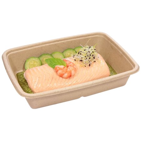 ABENA Containers, To-Go, Rectangular Tray, 32.1 Oz(For use with #133213) 133212